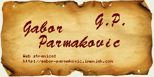 Gabor Parmaković vizit kartica